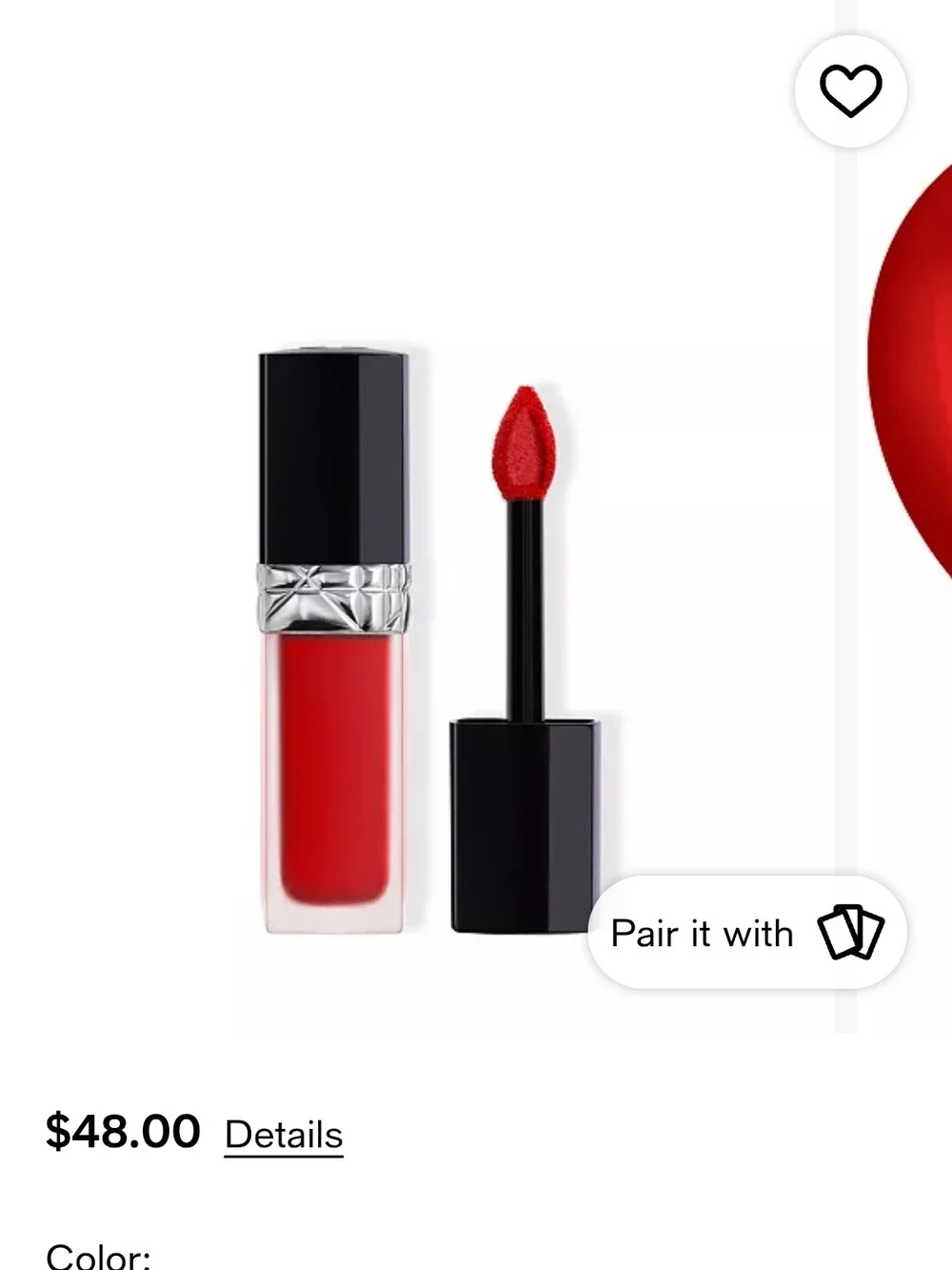 Dior Rouge Liquid Lipstick — Shade FOREVER 999